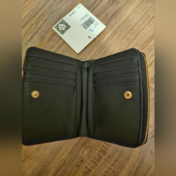 Anne Klein Gold and Black Wallet Sleek Design - Picture 2 of 7